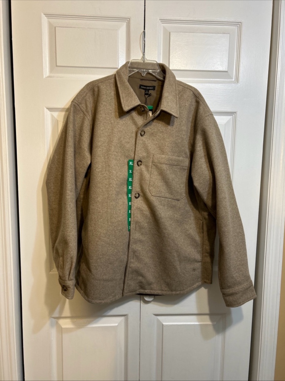 6/25/26 NWT Banana Republic Heritage Shirt Jacket Shacket Size XL Tan
